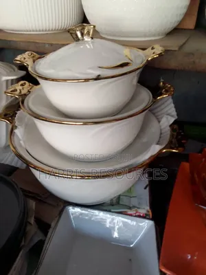 3 in 1 Glass Ceramic Dinner Set With Lid