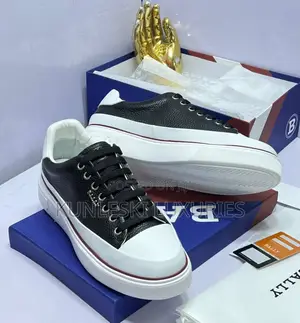 Original Bally Men Leather Sneakers