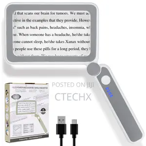 30x Magnifying Glass With 12 Led Light Folding