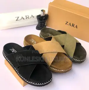 Original Zara Cross Suede Slippers in 3 Colorways