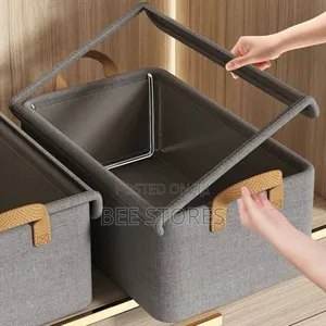 Clothe Jean Storage Box Bag With Lid Cover