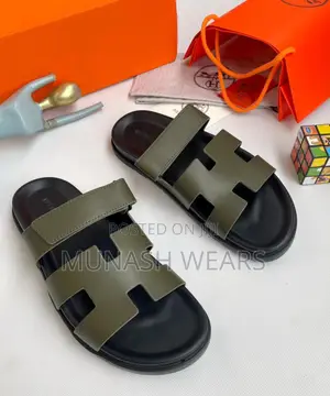 Hermes Leather Calfskin Slipers