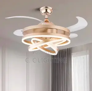 Fan Lamp Ceiling Chandelier Light Invisible Nordic