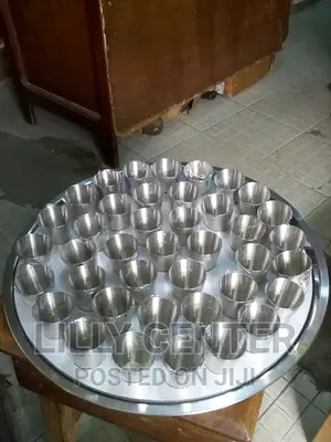 Stainless Communion Tray With Steel Cups