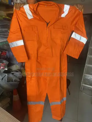 Coverall With Reflective Orange