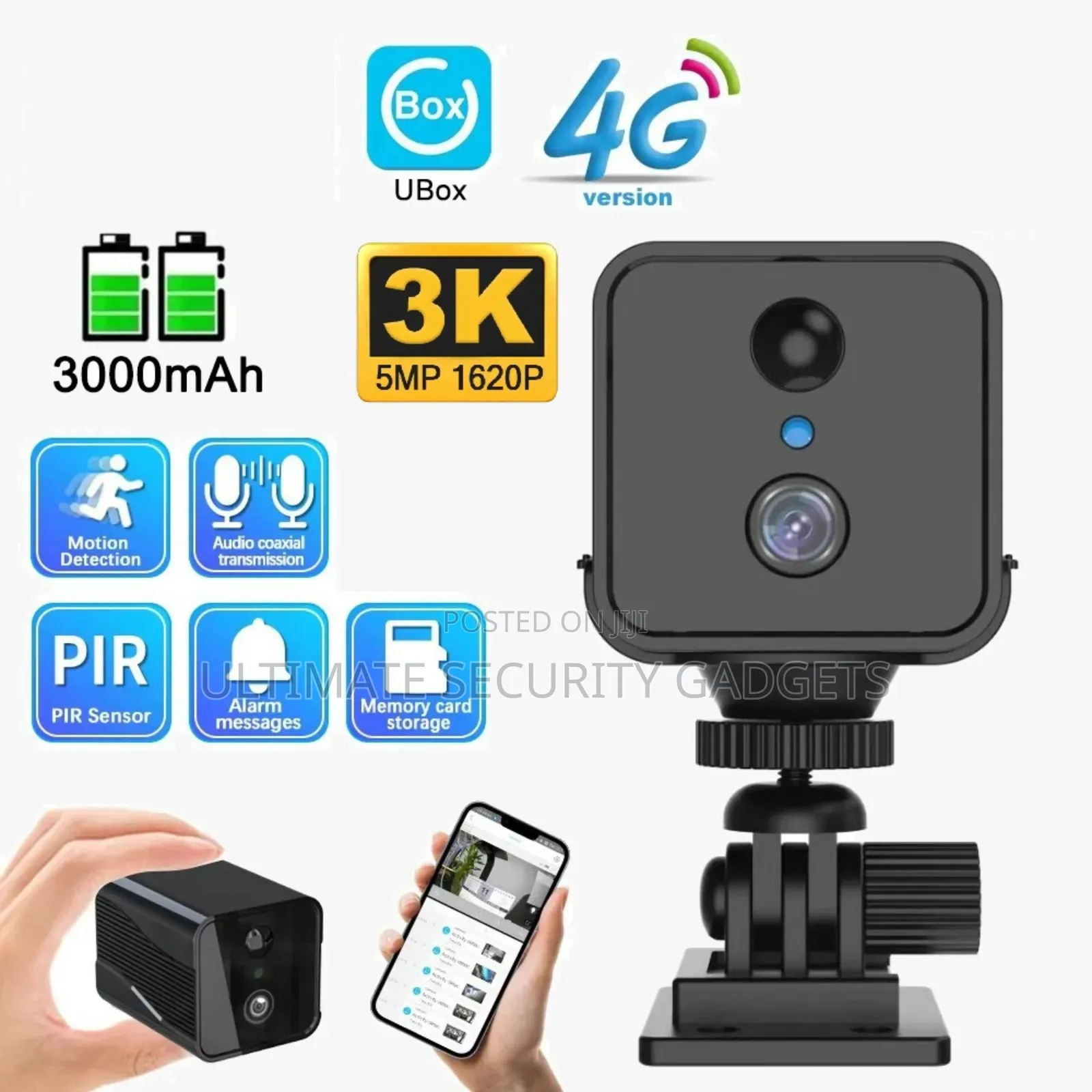4g Sim Rechargeable Mini Hd Ip Camera