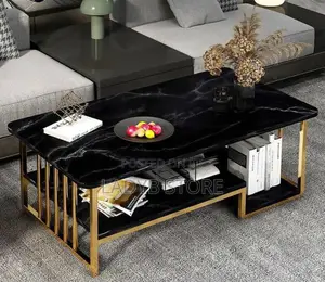 Black and Gold Wooden Center Tabl