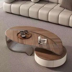 Modern Center Table Wood Top
