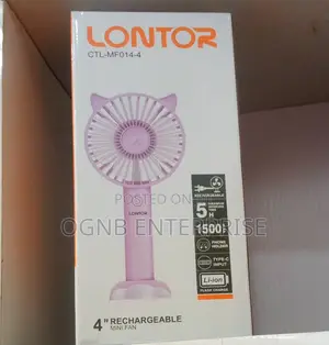Lontor 4 Inches Rechargeable Fan