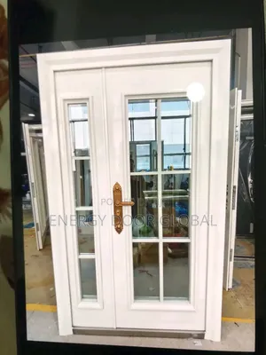 Interior 4ft/7ft Steel French Decor Glass Security Door