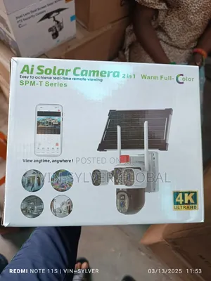 Solar CCTV Camera Three Lens Three View