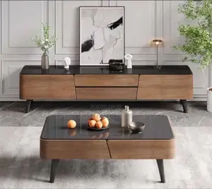 Luxury Glass Top Turkish Tv Stand With Centre Table 202