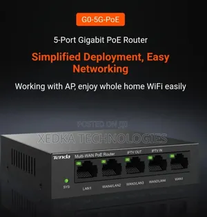 Tenda 5-Port Gigabit Poe Router and Ap Controller