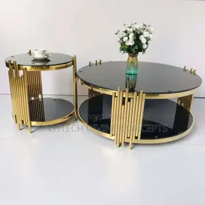 3 in 1 Nordic Marble Top Centre 2 Side Stool