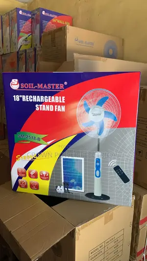 18” Soil Master Rechargeable and Solar Fan