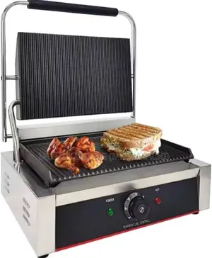 Single Big Electric Panini Press Shawarma Toaster Grill