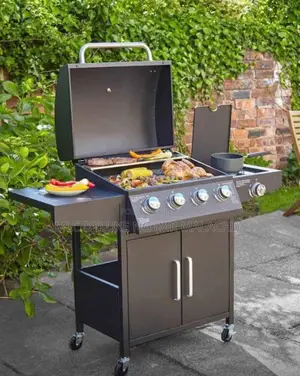 4 Burners Gas Bbq Griller / Gas Barbecue Gill (Side Cooker)