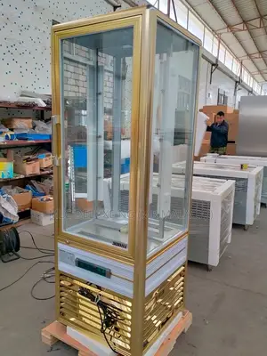 Luxury Rotating Type Industrial Cake Display Chiller (Gold)