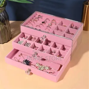 3-tier Jewelry Storage Box Earrings Ring Necklace