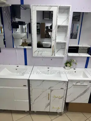 White England Vanity Washing Hand Cabinet With Mirror