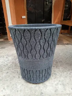 Big Rubber Spirals Designed Fiber Flower Pots