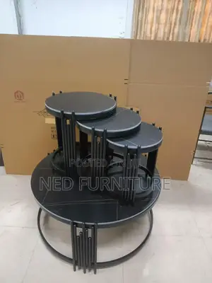 1 Center Table With 3 Side Stools
