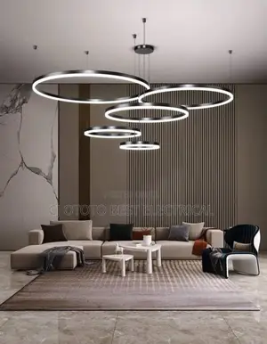Black Gold Body, Ring Luxury Adjustable Living Room Light