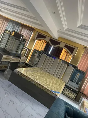 6x7 Imported Bed Frame, 2 Drawers, Dressing Mirror .