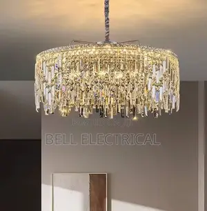 Gold Chrome Crystal Chandelier Luxury Led Light Fixture