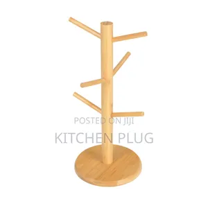 A Multipurpose Bamboo Mug Rack, Also Known As A Mug Tree
