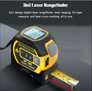 40m 3in1 Laser Rangefinder 5m Tape Measure Ruler LCD Display