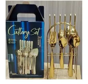 Gold 24pcs Cutlery Set