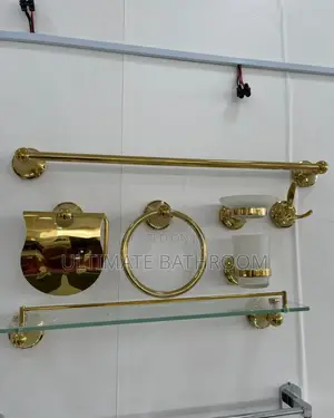 Plain Gold Bathroom Accessories