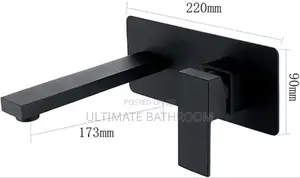 Black Wall Mounted Basin Mixer Tap