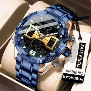 Poedagar Analog and Digital Luminous Watch