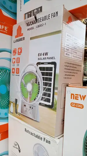 Solar and Rechargeable Table Fan