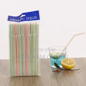 100pc Disposable Drinking Straw
