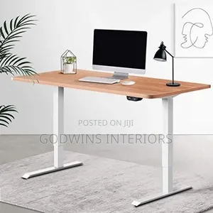 Adjustable Height Electric Standing Desk(1.6mtr)Brown Top