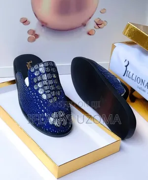 Billionaire Blue and Brown Leather Shoe