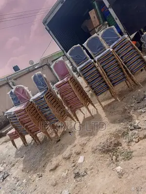 Blue and Red Banquet Chair