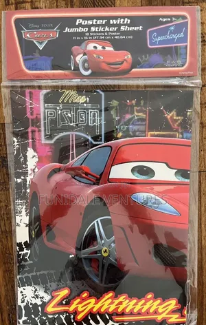 Disney Pixar Cars Poster With Jumbo Sticker Sheet