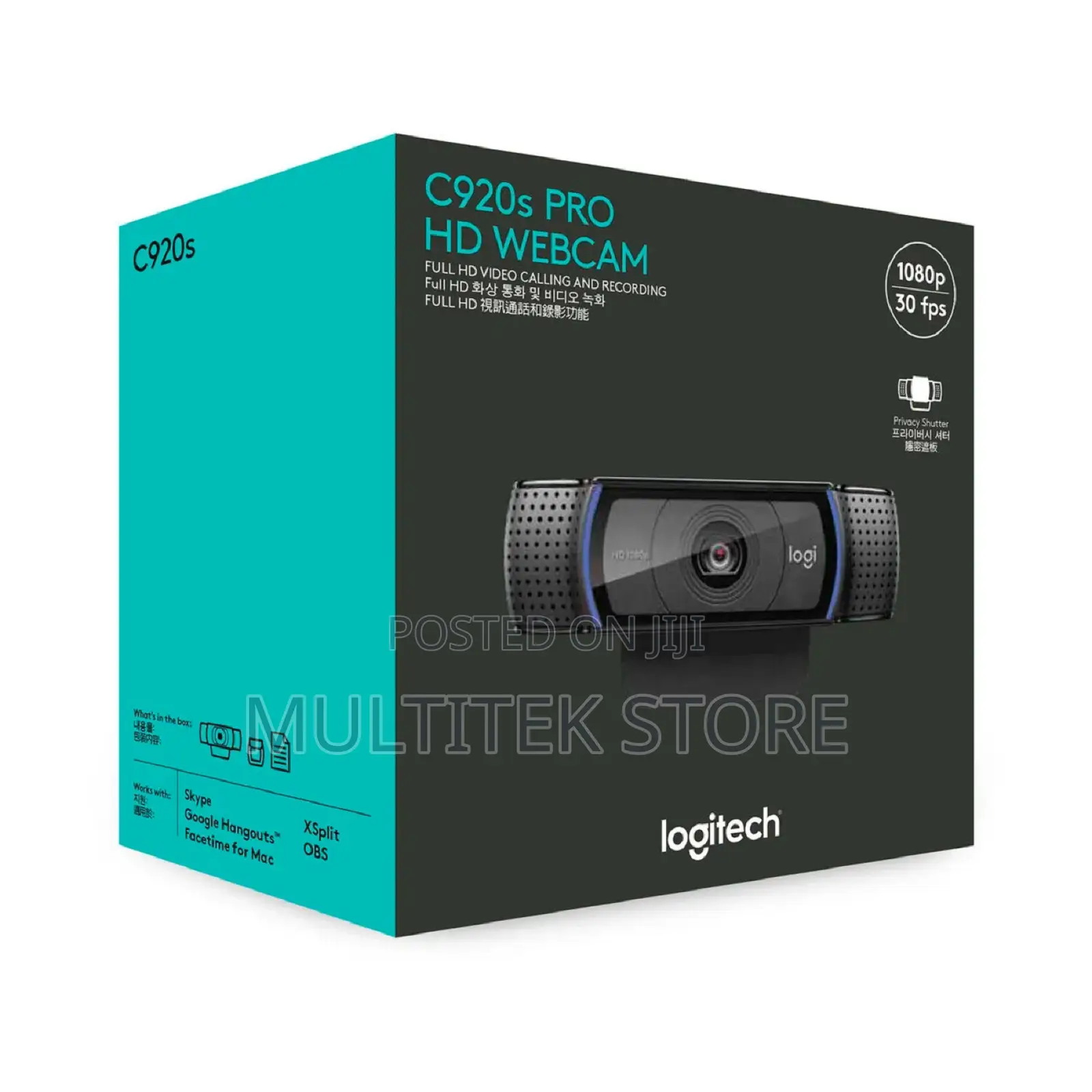 C920s Pro Hd 1080p Webcam W/ Privacy Shutter