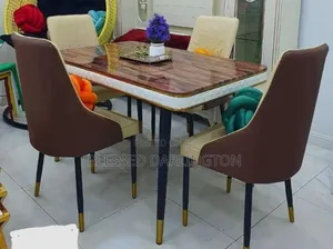 Four Set of Quality Marble Top Dining Table