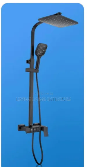 Matte Black Big Standard Shower Mixer