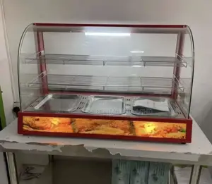 Red Colored Type Snack/Pastry Display Warming Showcase 3feet
