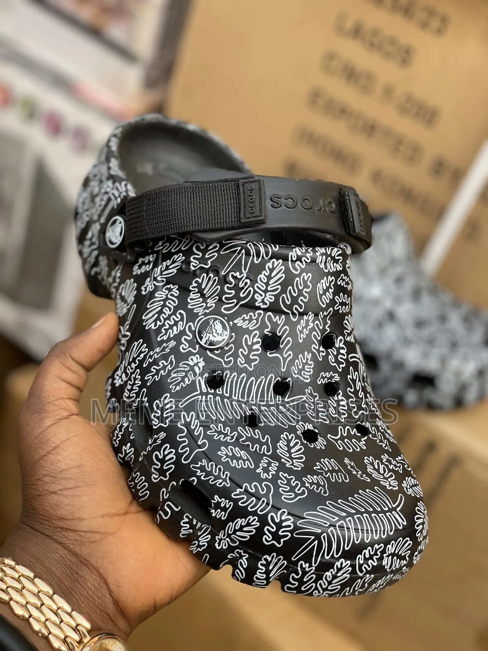 Crocs (White Black Mixed) 