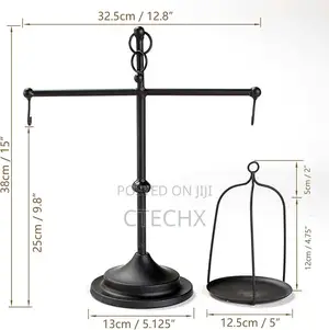 Farm House Scale Candleholder Vintage Table Decor Metal