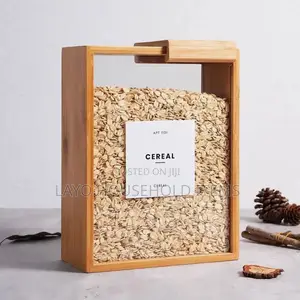 Wooden Airtight Storage Container for Rice and Cereal