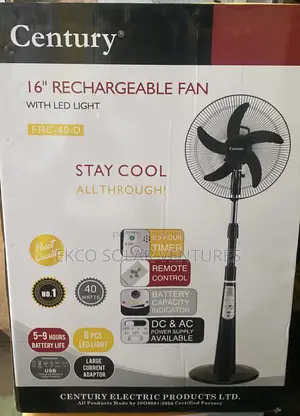 Century Fan FRC 40-D Rechargeable With Five Blade 16"