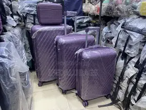Set of Purple Unbreakable Travel Luggage